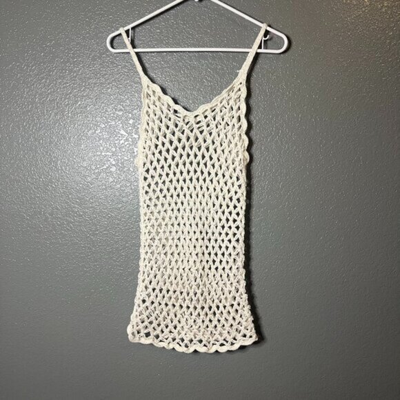 Uniq Cream Crochet Knit Sweater - Size Medium - Picture 1 of 4